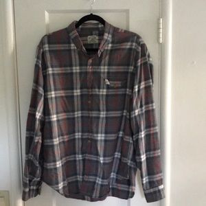 Large grey plaid J Crew workshirt